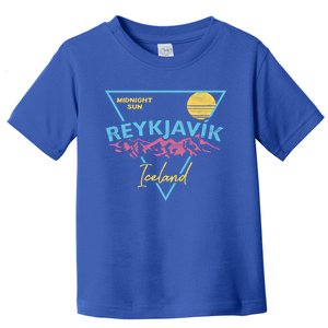 80's Reykjavik Iceland Gift Cute Gift Midnight Sun Toddler T-Shirt