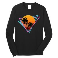 80s Retro Palm Tree Sunset Nostalgic Vintage Sunset Long Sleeve Shirt