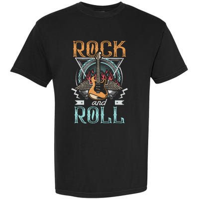 80s Rock & Roll Music Guitar Wings Garment-Dyed Heavyweight T-Shirt