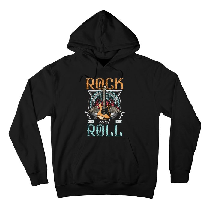 80s Rock & Roll Music Guitar Wings Hoodie