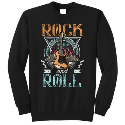 80s Rock & Roll Music Guitar Wings Sweatshirt