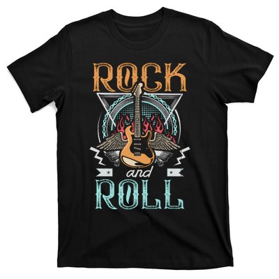 80s Rock & Roll Music Guitar Wings T-Shirt