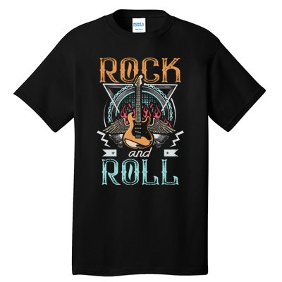 80s Rock & Roll Music Guitar Wings Tall T-Shirt