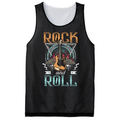 80s Rock & Roll Music Guitar Wings Mesh Reversible Basketball Jersey Tank