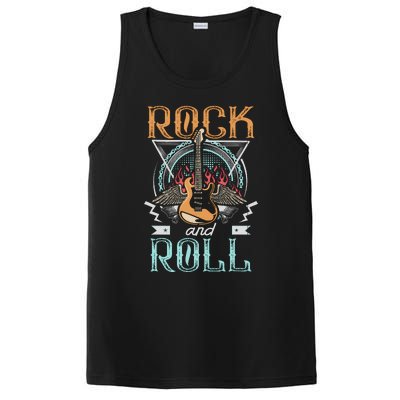 80s Rock & Roll Music Guitar Wings PosiCharge Competitor Tank