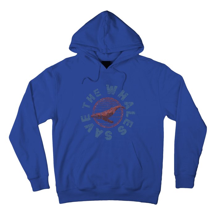 80s Retro Save The Whales Whale Vintage Cute Gift Hoodie