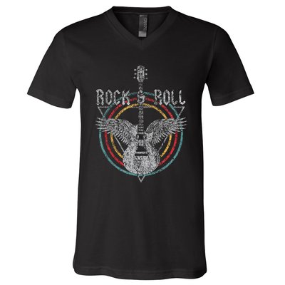 80S Rock T S Band Vintage Band T S Concert V-Neck T-Shirt