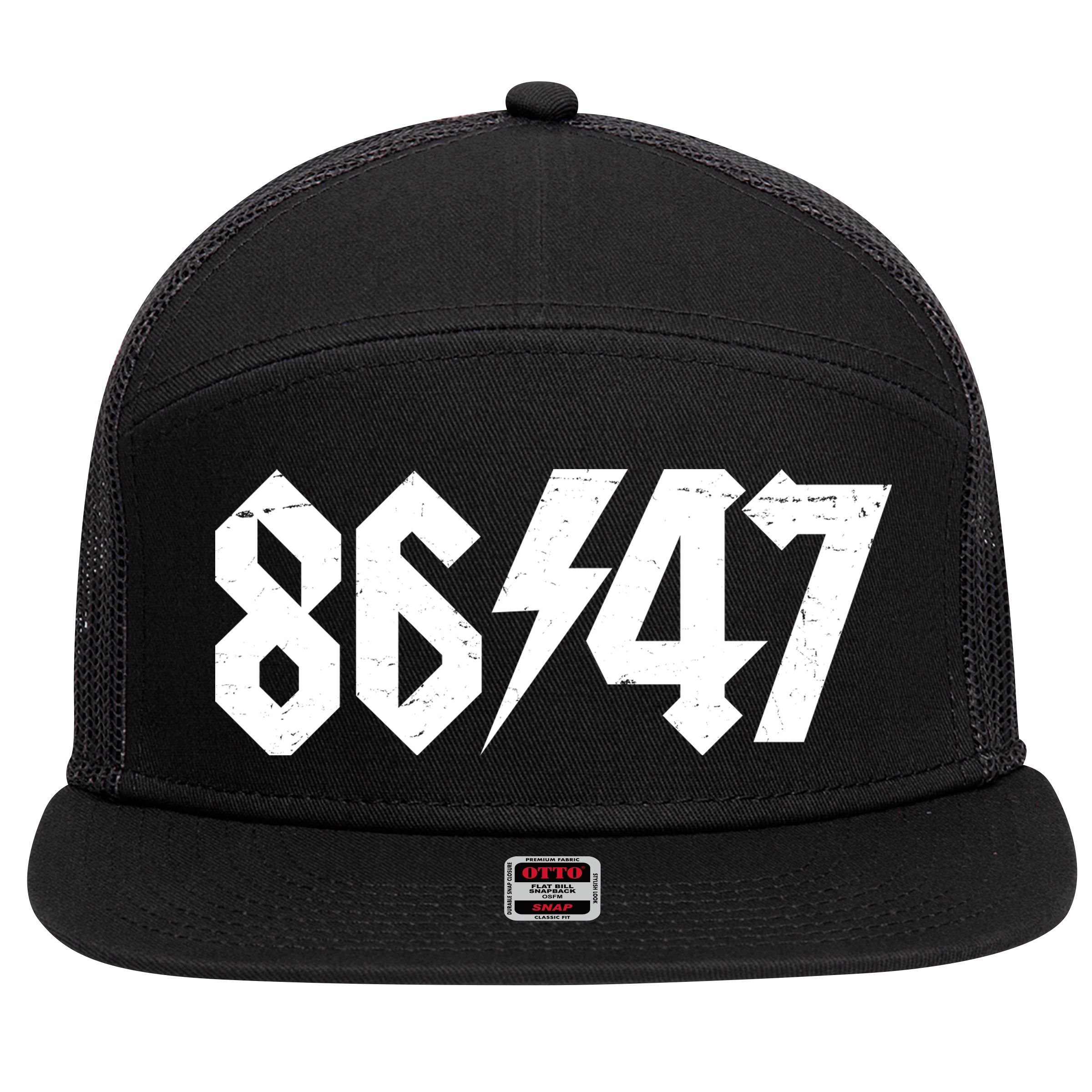 8647 Retro Vintage 80s Style Rock Anti Trump 7 Panel Mesh Trucker Snapback Hat
