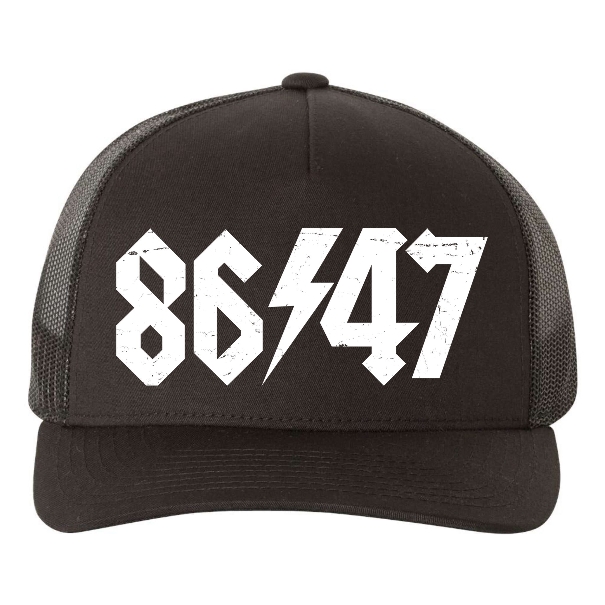 8647 Retro Vintage 80s Style Rock Anti Trump Yupoong Adult 5-Panel Trucker Hat