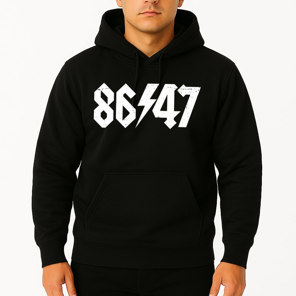 8647 Retro Vintage 80s Style Rock Anti Trump Hoodie