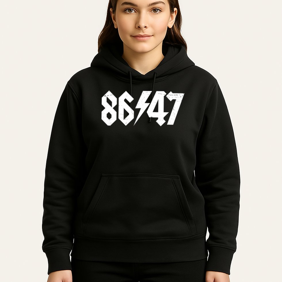 8647 Retro Vintage 80s Style Rock Anti Trump Hoodie