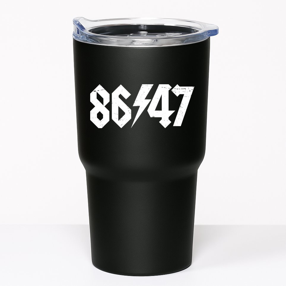 8647 Retro Vintage 80s Style Rock Anti Trump Tumbler