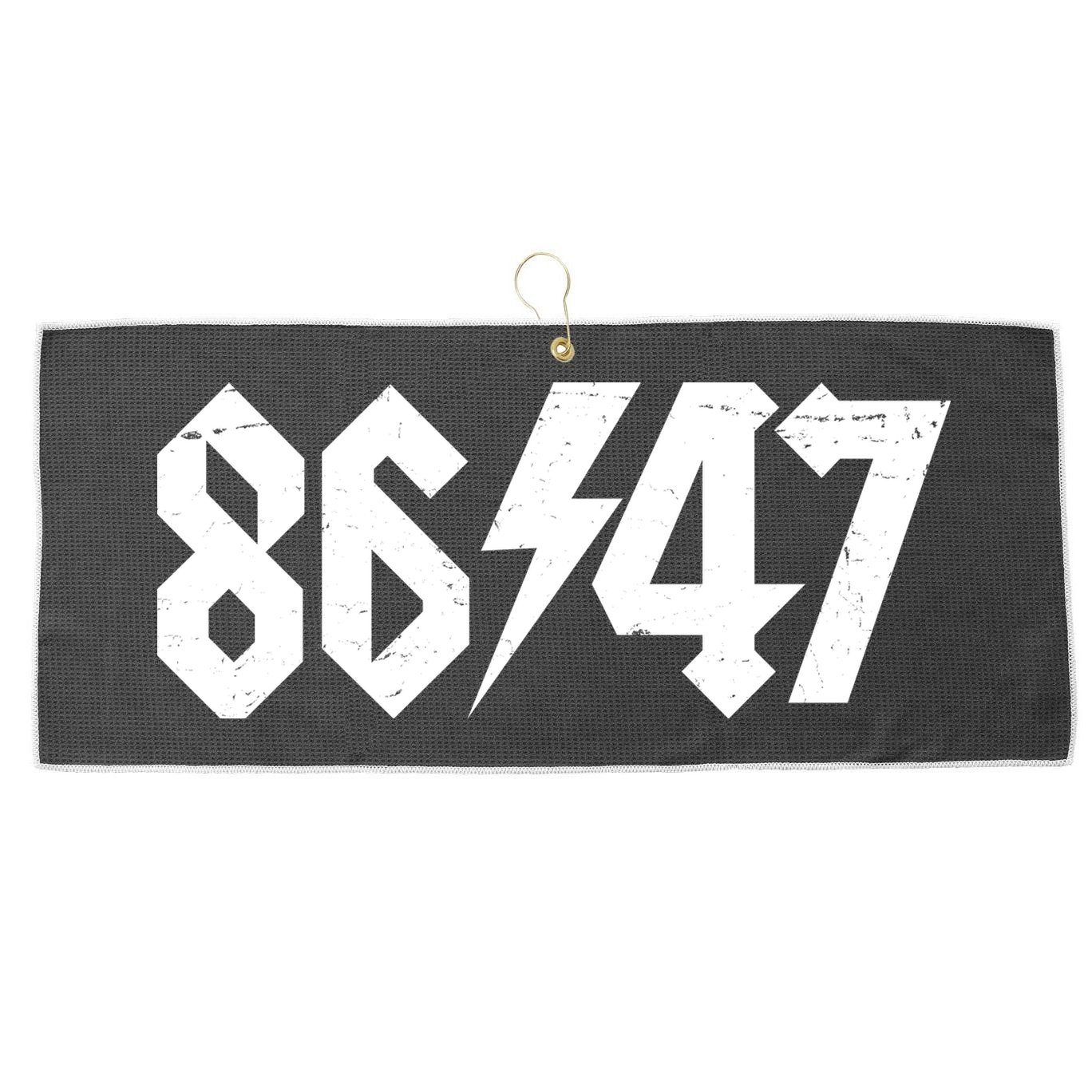 8647 Retro Vintage 80s Style Rock Anti Trump Large Microfiber Waffle Golf Towel