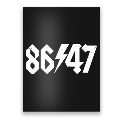 8647 Retro Vintage 80s Style Rock Anti Trump Poster