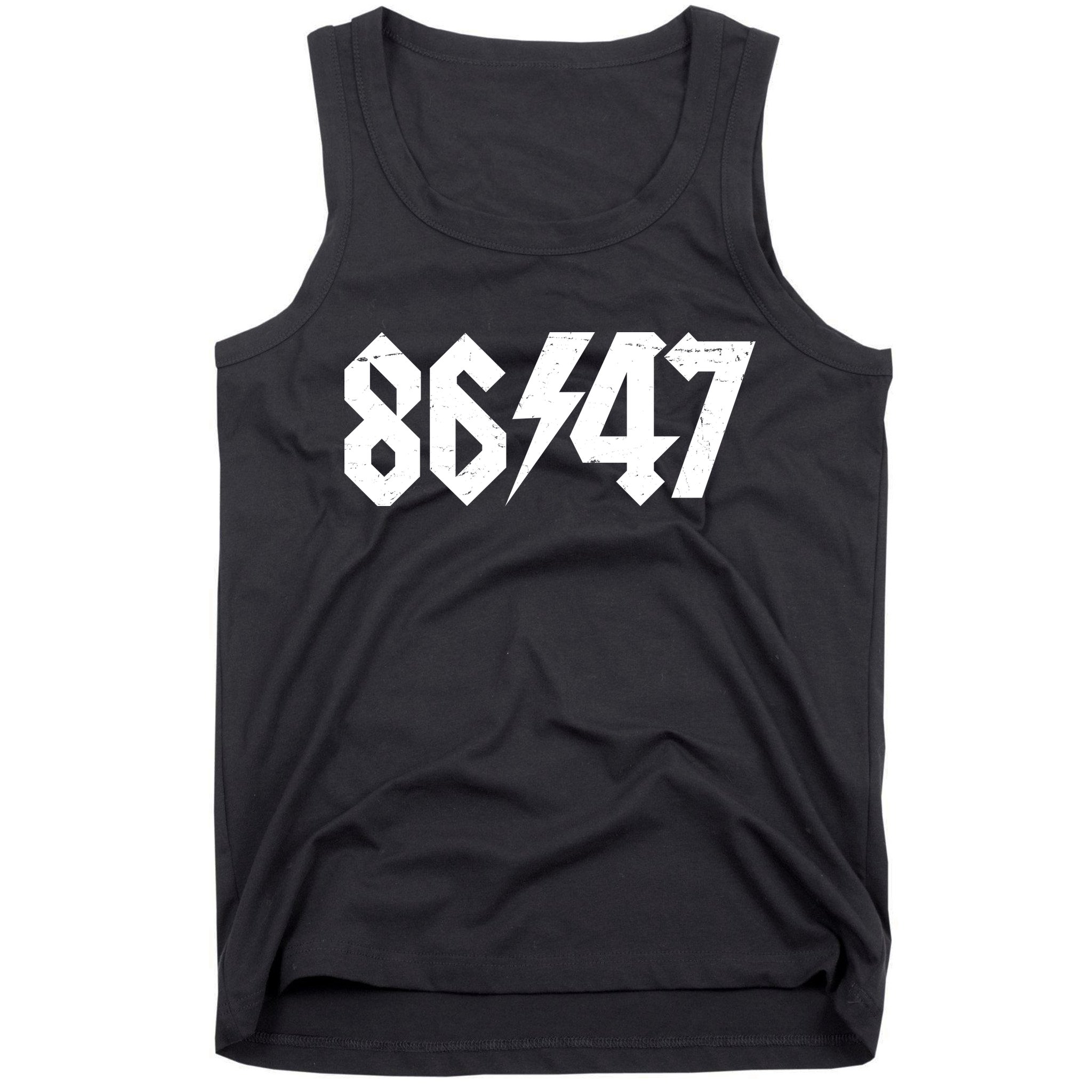 8647 Retro Vintage 80s Style Rock Anti Trump Tank Top