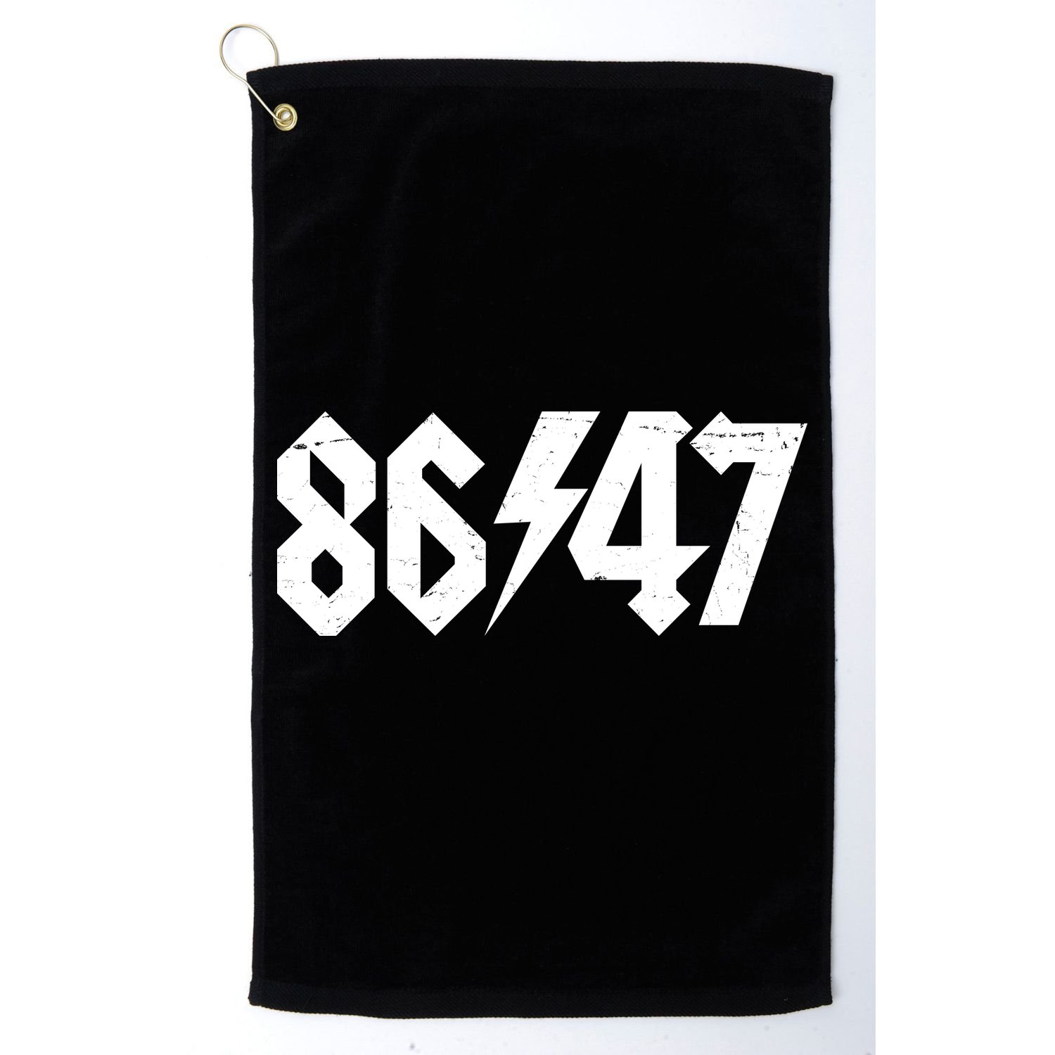 8647 Retro Vintage 80s Style Rock Anti Trump Golf Towel