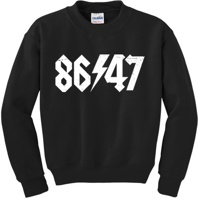 8647 Retro Vintage 80s Style Rock Anti Trump Kids Sweatshirt