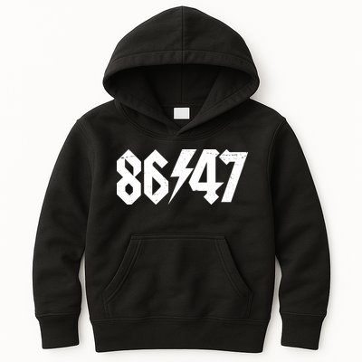 8647 Retro Vintage 80s Style Rock Anti Trump Kids Hoodie