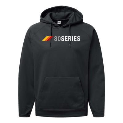 80 Series 3 Stripes Vintage Suv Fj80 Fzj80 Performance Fleece Hoodie