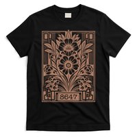 8647 Subtle Anti Trump Anti Maga 86 47 Floral Boho Style T-Shirt