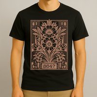 8647 Subtle Anti Trump Anti Maga 86 47 Floral Boho Style T-Shirt