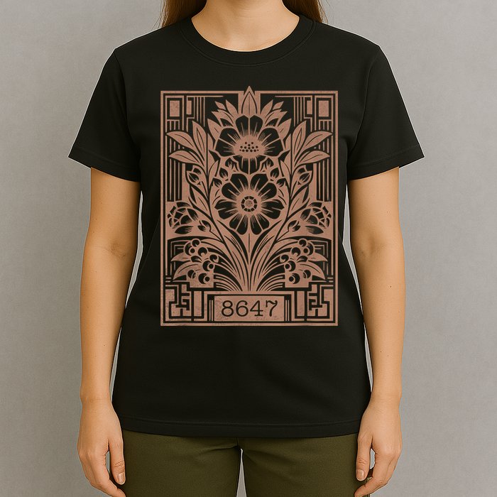 8647 Subtle Anti Trump Anti Maga 86 47 Floral Boho Style T-Shirt