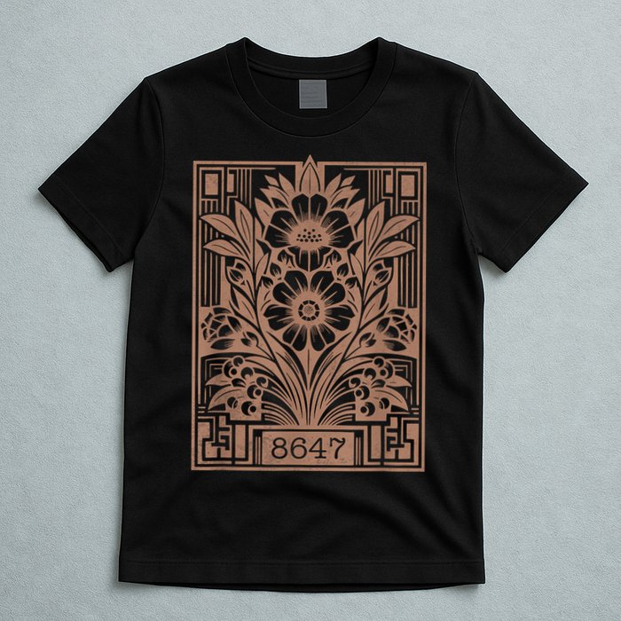 8647 Subtle Anti Trump Anti Maga 86 47 Floral Boho Style T-Shirt