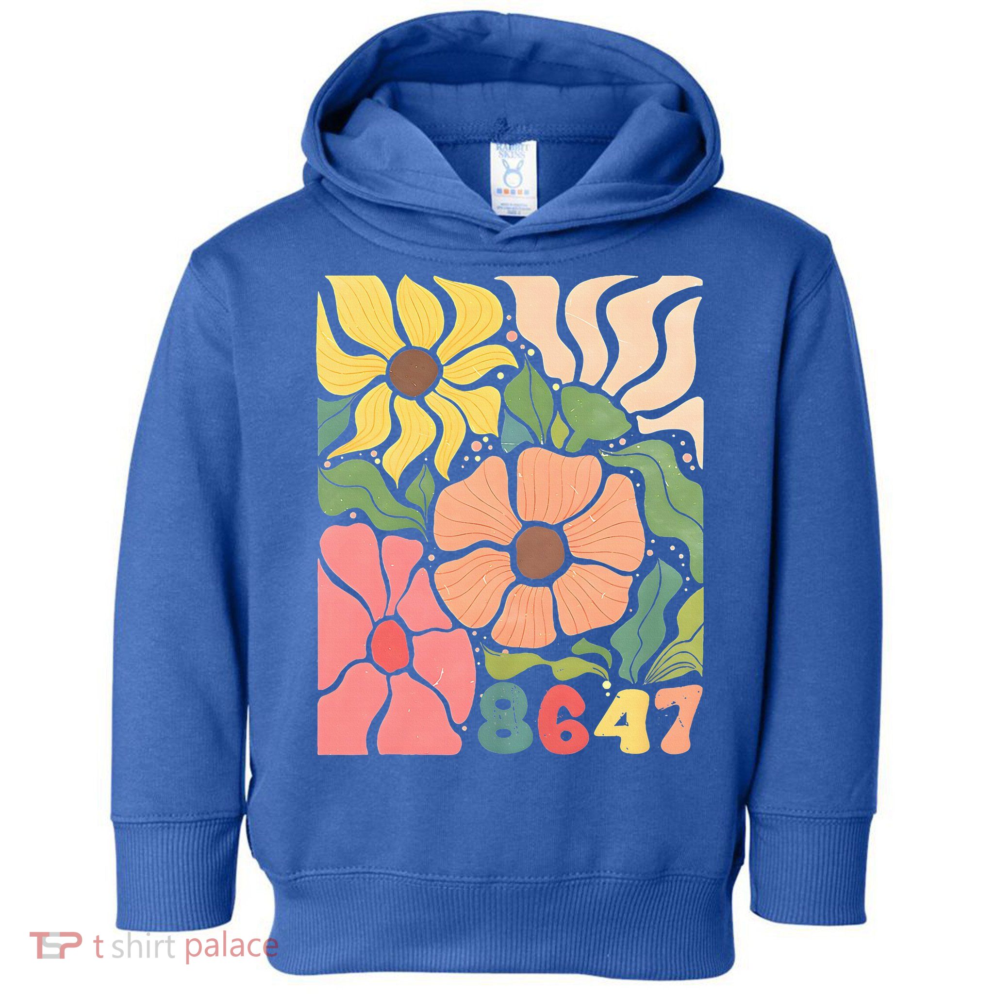 8647 Subtle Anti-Trum Floral Boho Toddler Hoodie