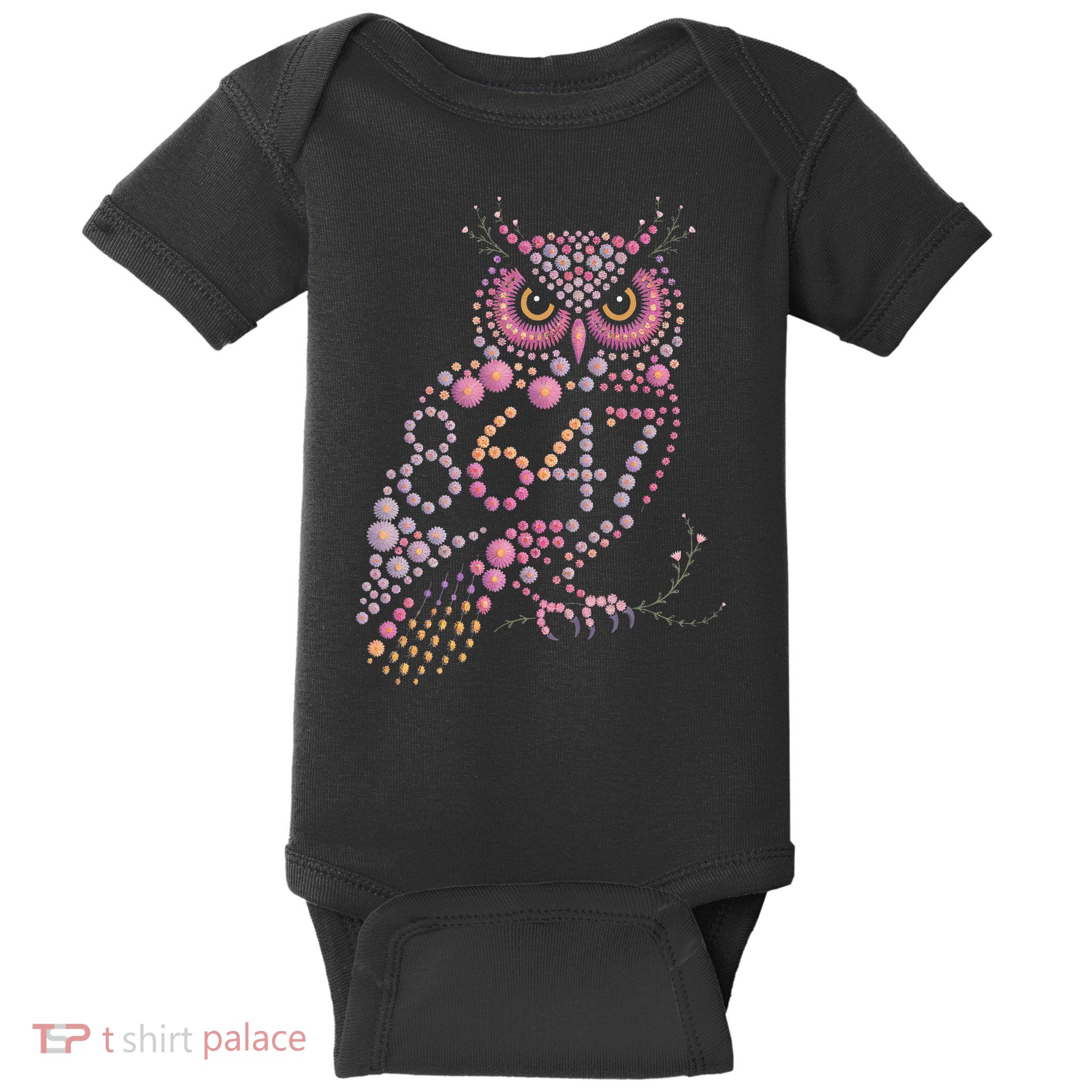 8647 Subtle Anti Trump 86 47 Floral Animal Boho Style Baby Bodysuit