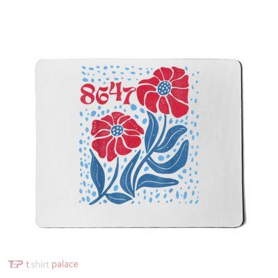 8647 Subtle Anti Trump 86 47 Floral Boho Style Mousepad