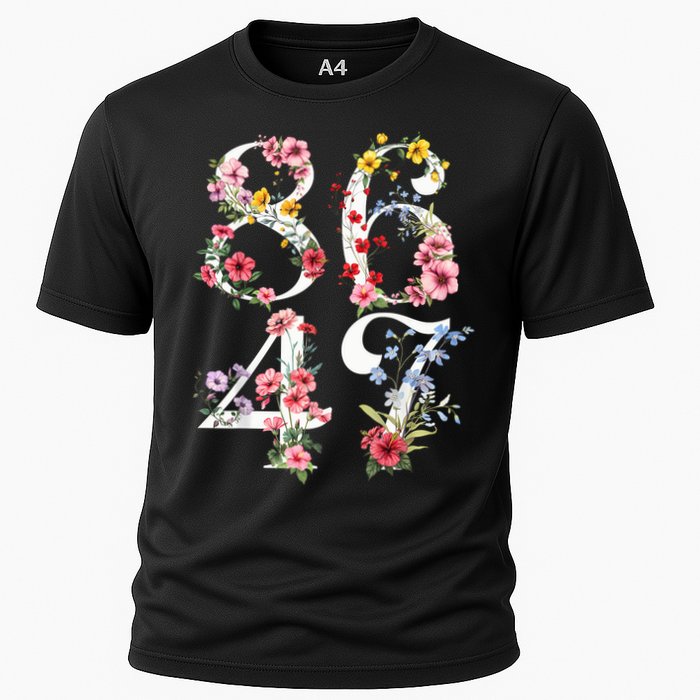 8647 Subtle Anti 45 47 Funny 86 47 Floral Boho Feminist Cooling Performance Crew T-Shirt