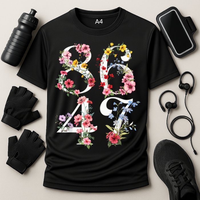 8647 Subtle Anti 45 47 Funny 86 47 Floral Boho Feminist Cooling Performance Crew T-Shirt