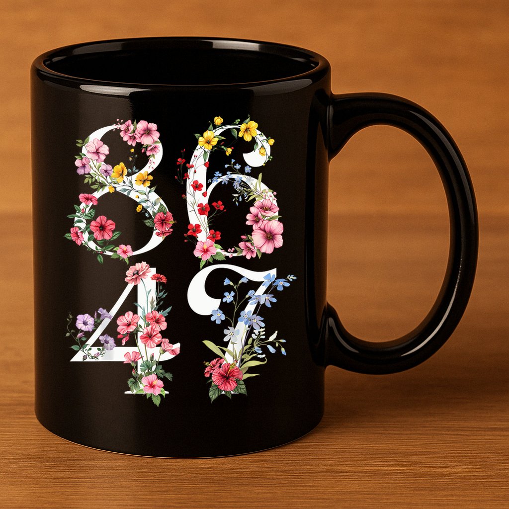 8647 Subtle Anti 45 47 Funny 86 47 Floral Boho Feminist 11oz C Handle Ceramic Mug