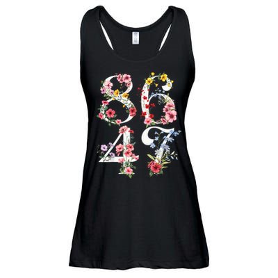 8647 Subtle Anti 45 47 Funny 86 47 Floral Boho Feminist Ladies Essential Flowy Tank