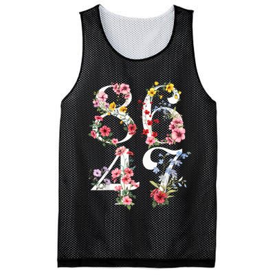 8647 Subtle Anti 45 47 Funny 86 47 Floral Boho Feminist Mesh Reversible Basketball Jersey Tank