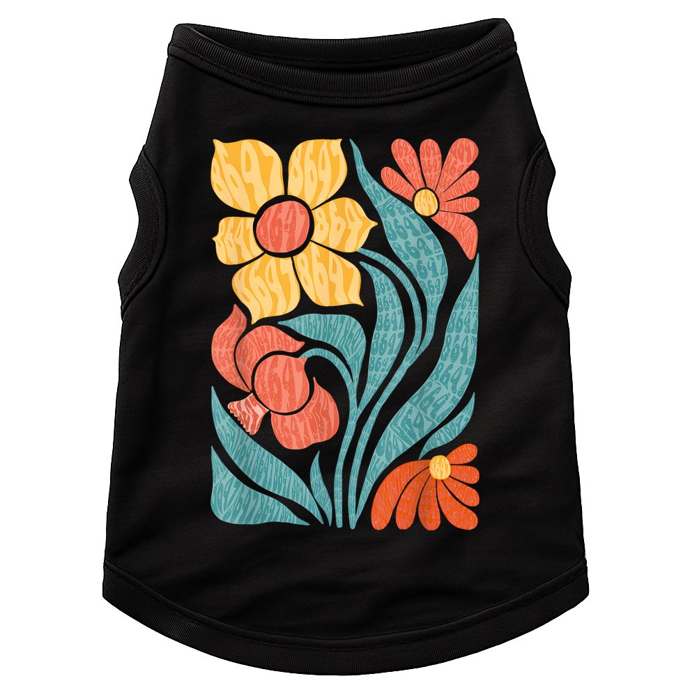 8647 Subtle Anti Trump Floral Boho Doggie Tank