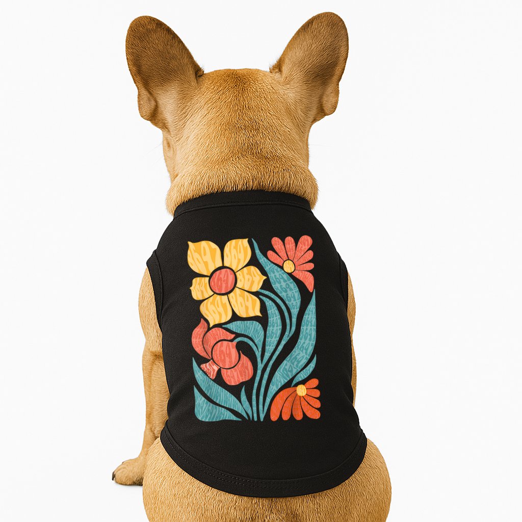 8647 Subtle Anti Trump Floral Boho Doggie Tank