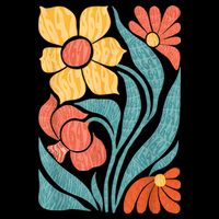8647 Subtle Anti Trump Floral Boho Doggie Tank