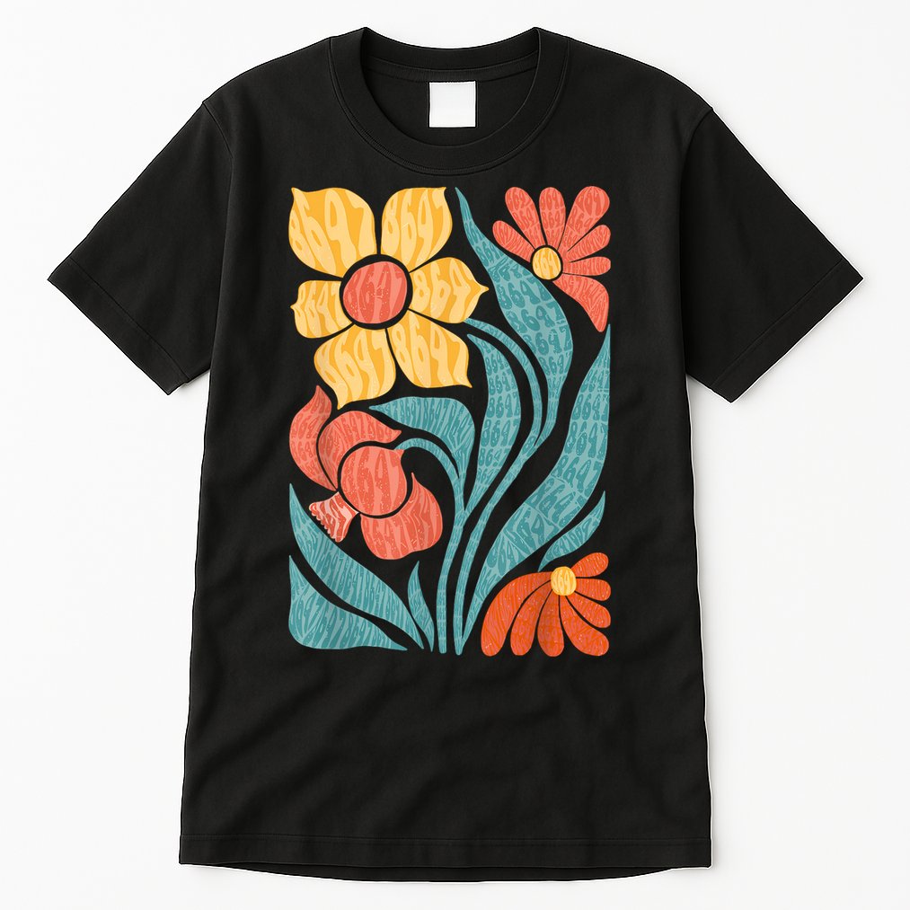 8647 Subtle Anti Trump Floral Boho Tall T-Shirt