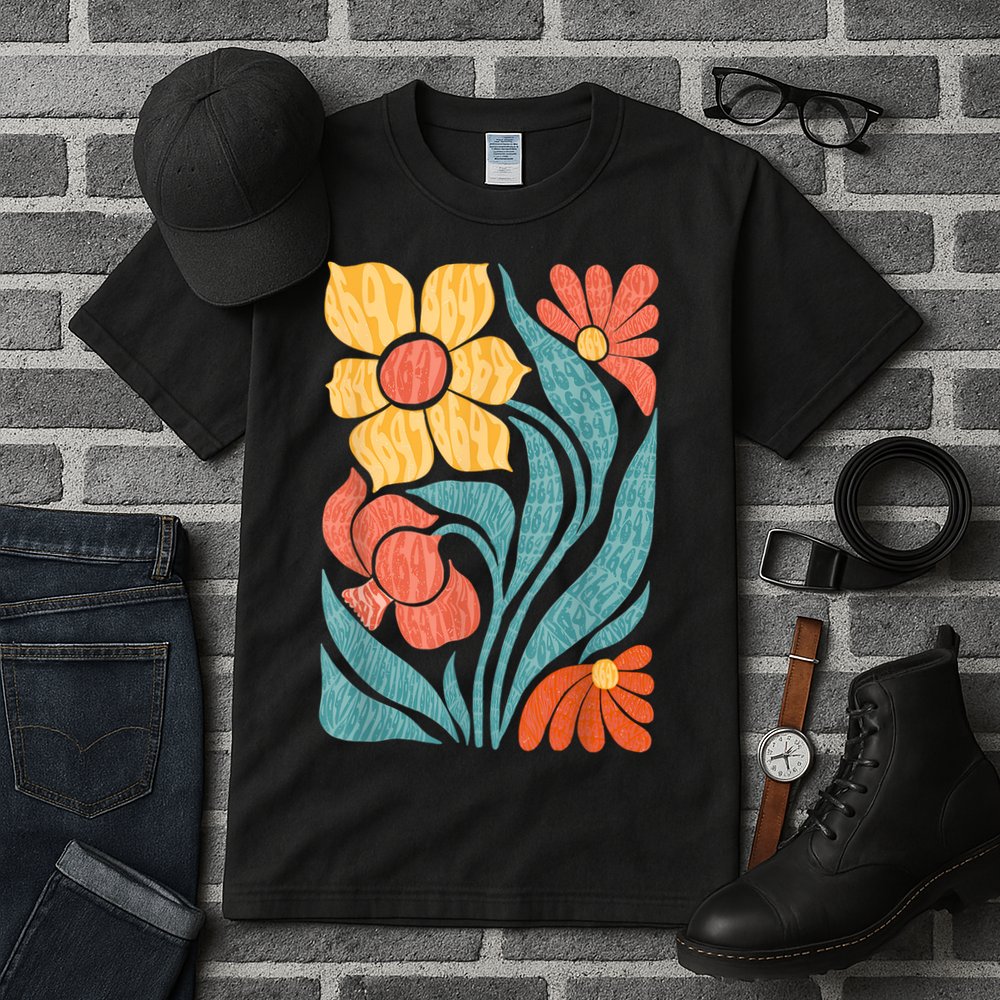 8647 Subtle Anti Trump Floral Boho Tall T-Shirt