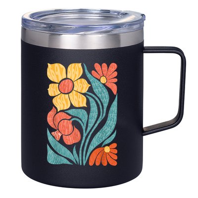 8647 Subtle Anti Trump Floral Boho 12oz Stainless Steel Coffee Mug