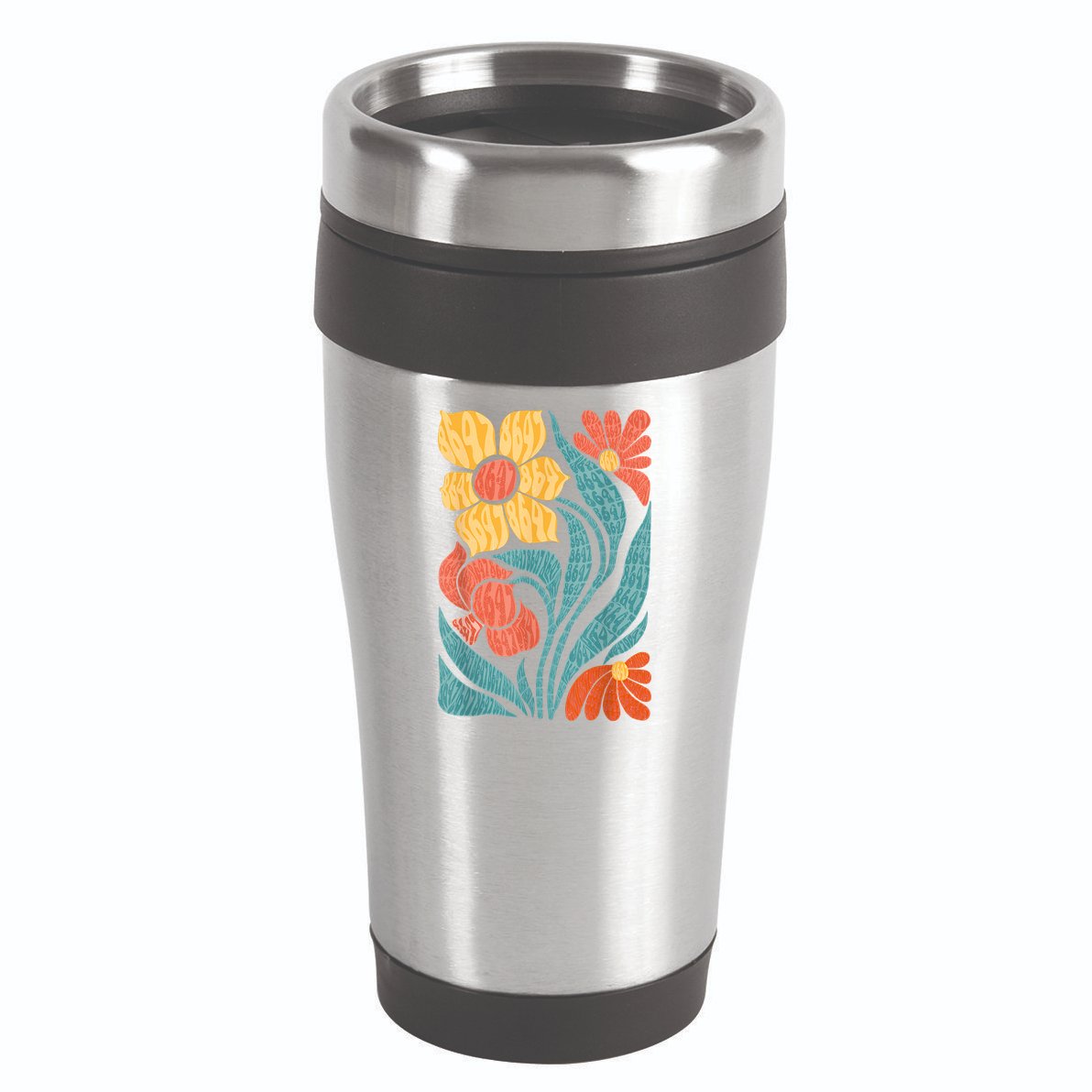 8647 Subtle Anti Trump Floral Boho 16oz Travel Tumbler