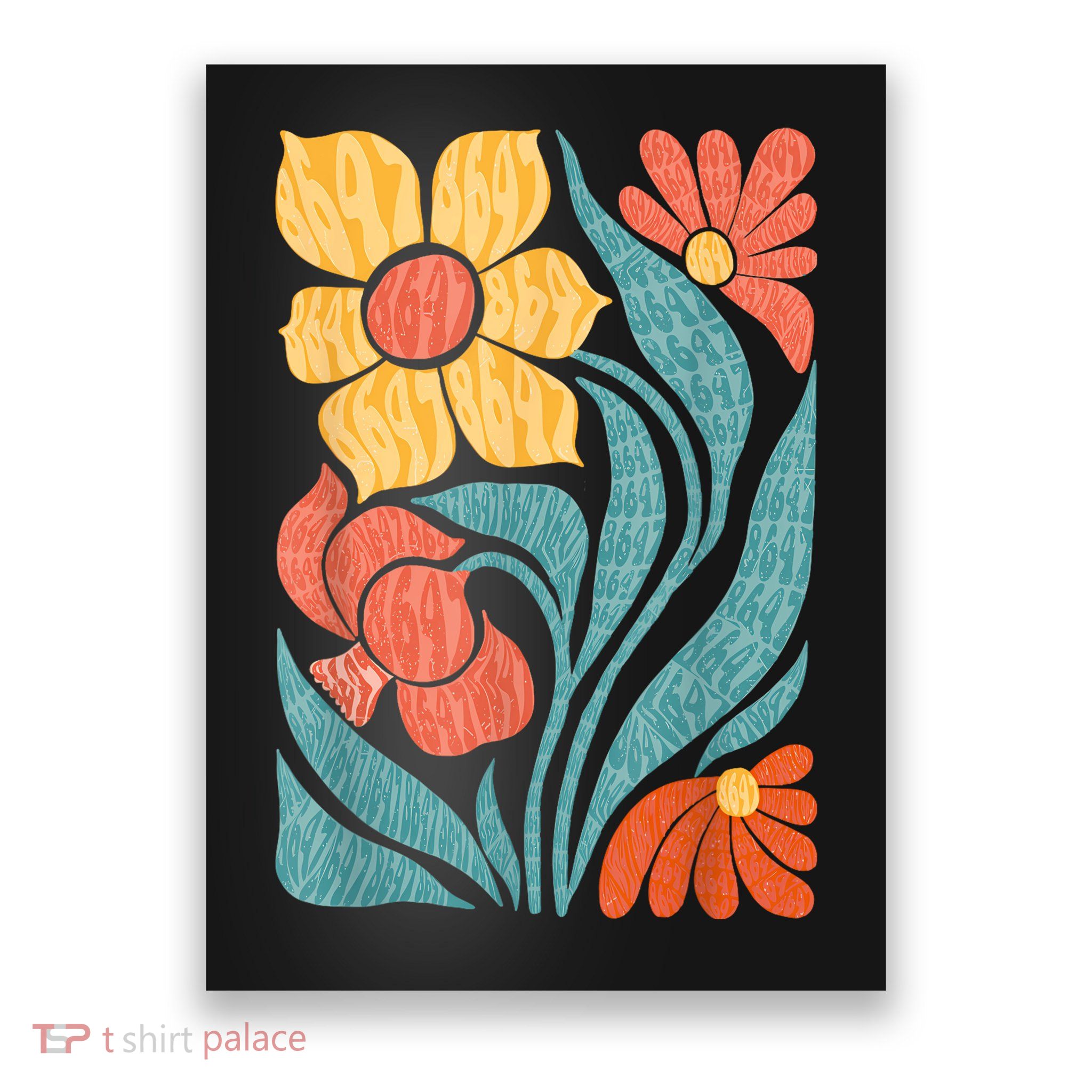 8647 Subtle Anti Trump Floral Boho Poster