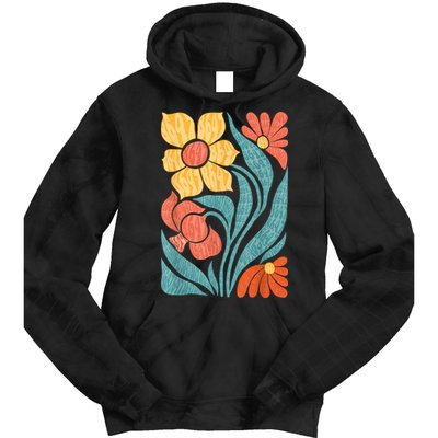 8647 Subtle Anti Trump Floral Boho Tie Dye Hoodie