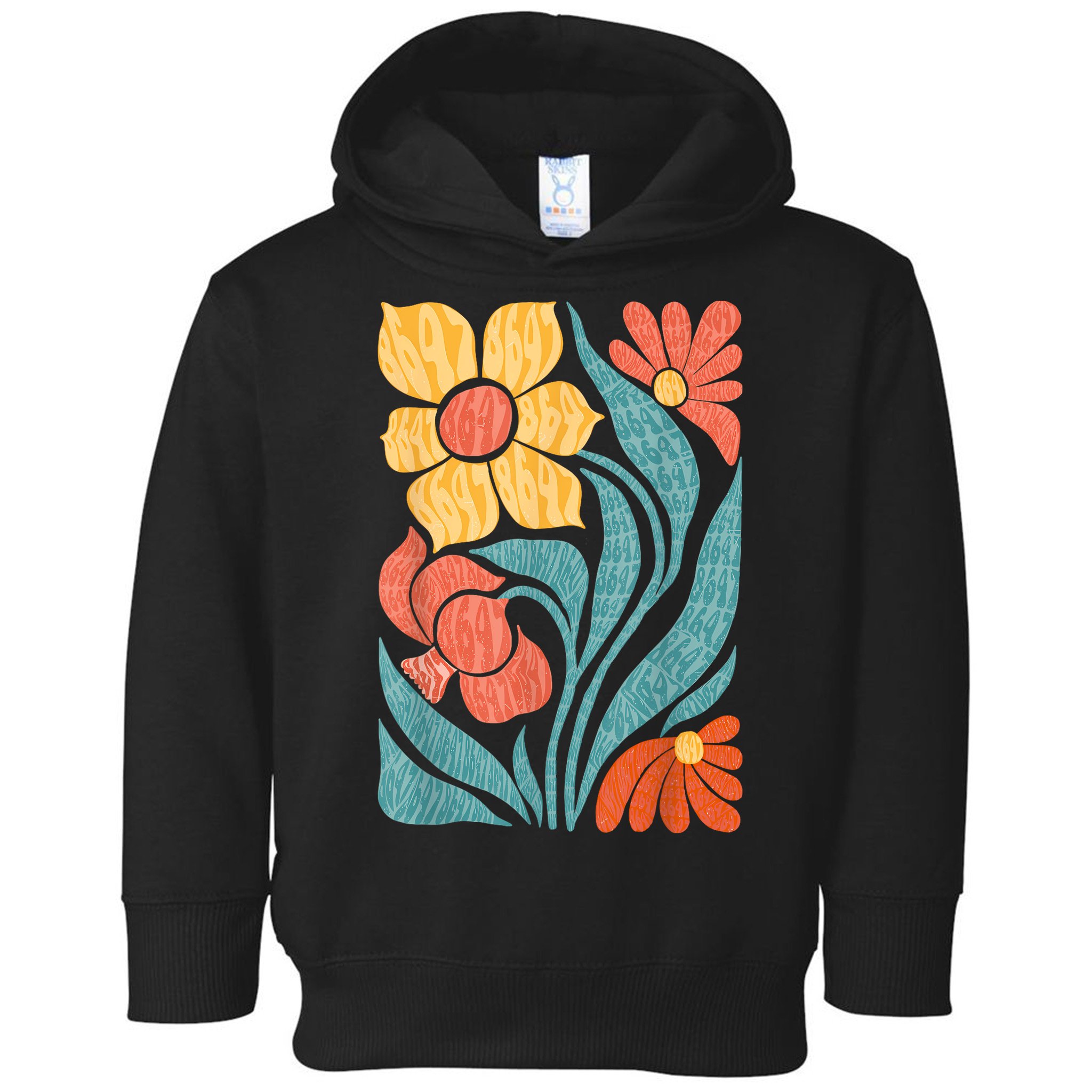 8647 Subtle Anti Trump Floral Boho Toddler Hoodie