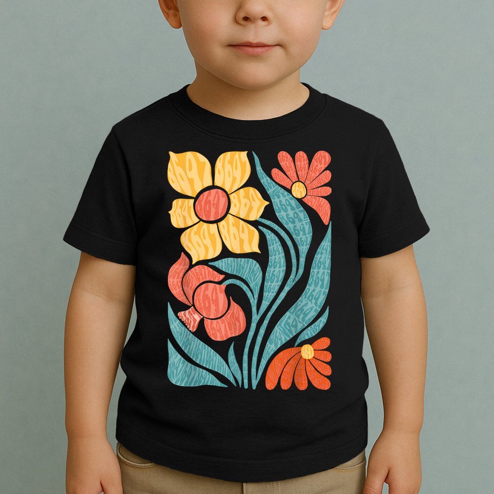8647 Subtle Anti Trump Floral Boho Toddler T-Shirt