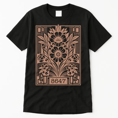 8647 Subtle Anti Trump Anti Maga 86 47 Floral Boho Style Tall T-Shirt
