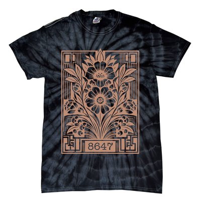 8647 Subtle Anti Trump Anti Maga 86 47 Floral Boho Style Tie-Dye T-Shirt