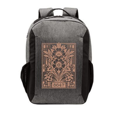 8647 Subtle Anti Trump Anti Maga 86 47 Floral Boho Style Vector Backpack
