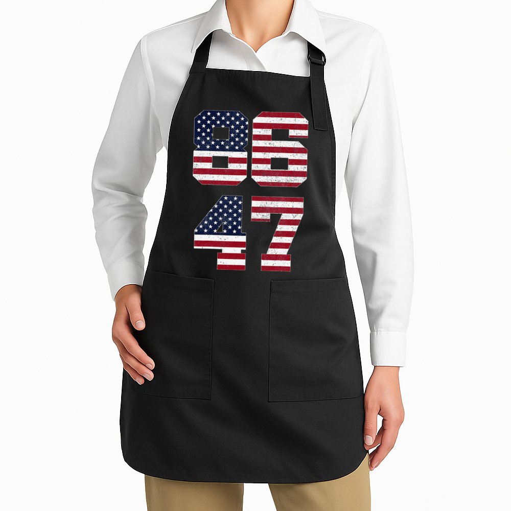 8647 Subtle Anti Funy 86 47 Retro America Flag Apron